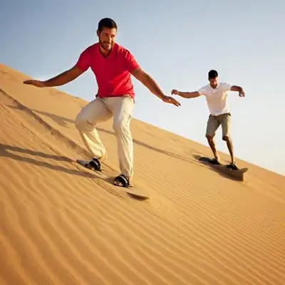 Evening Desert Safari Abu Dhabi Bus Pickup